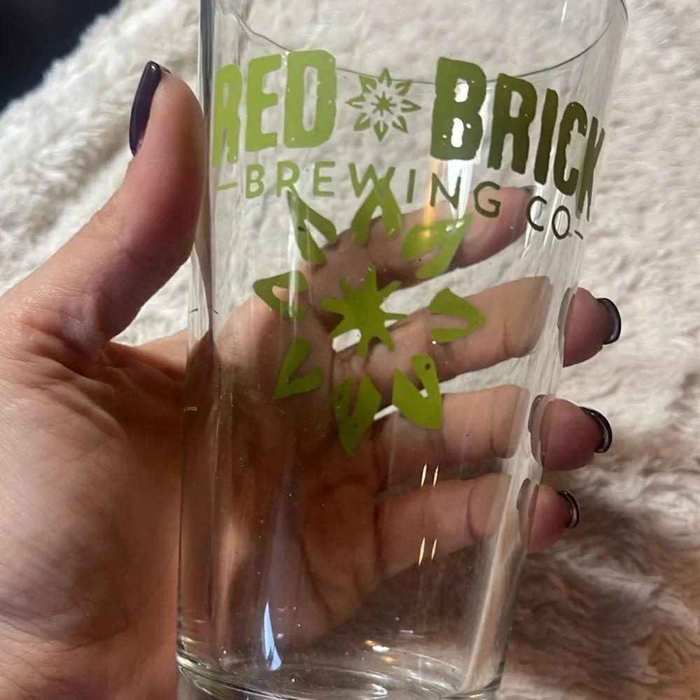 Red brick brewing Company glass